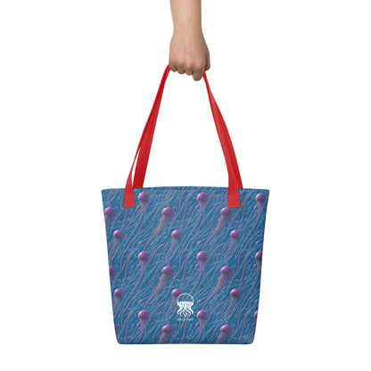 Tote bag - Blue and Violet Jellyfishes Jelly Kvlt