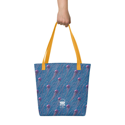 Tote bag - Blue and Violet Jellyfishes Jelly Kvlt