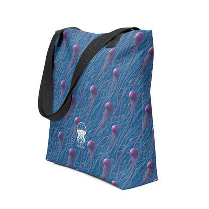 Tote bag - Blue and Violet Jellyfishes Jelly Kvlt