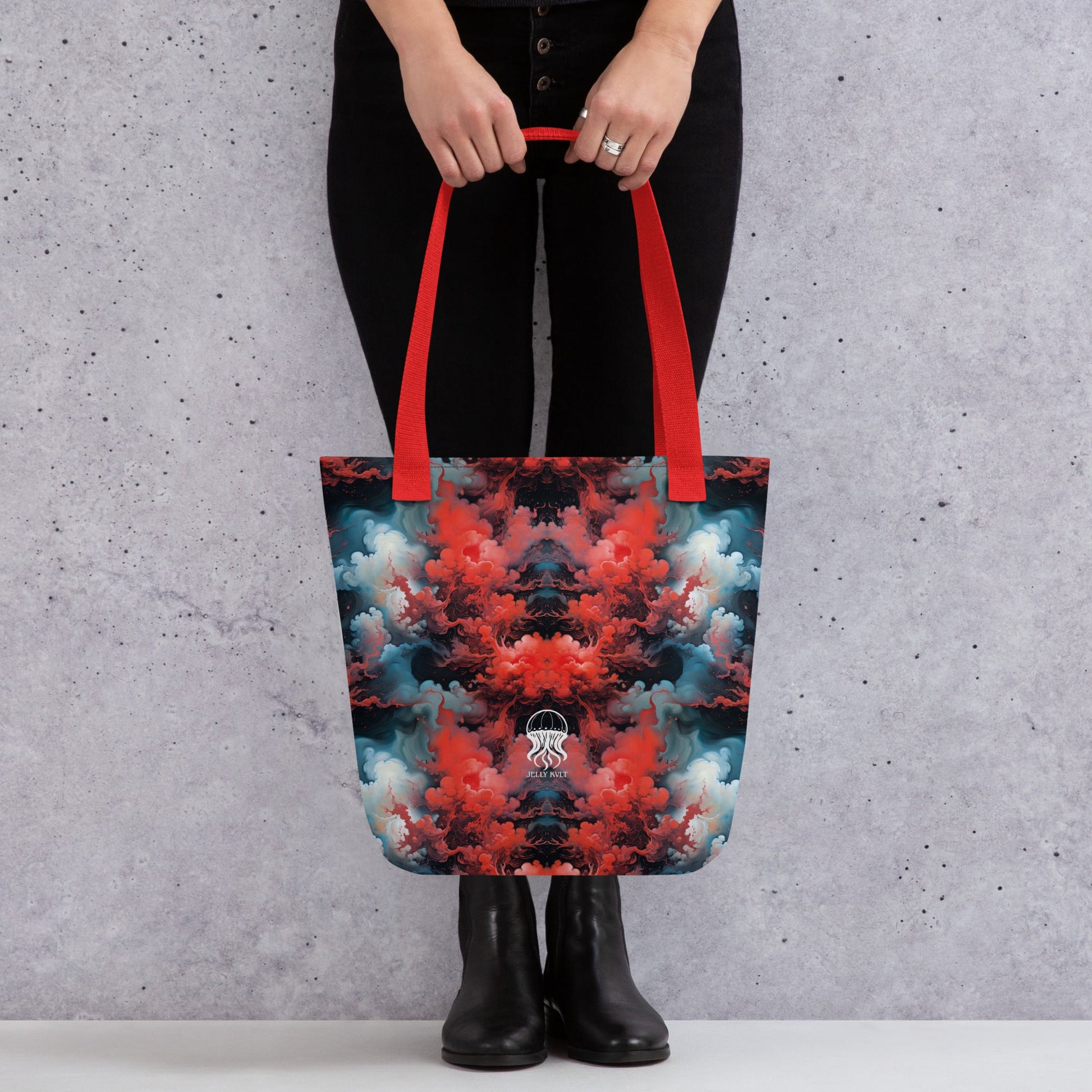 Tote bag - Ethereal Crimson Flow - Dark Jelly Kvlt