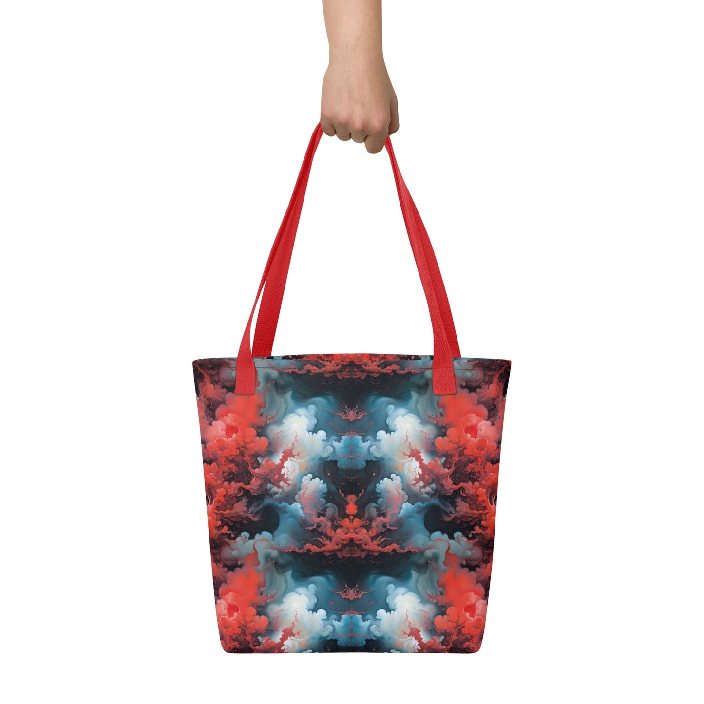 Tote bag - Ethereal Crimson Flow - Dual Harmony Jelly Kvlt