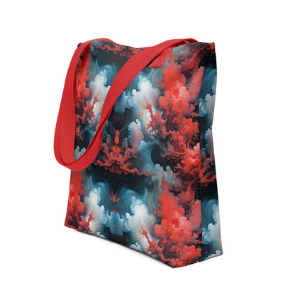 Tote bag - Ethereal Crimson Flow - Dual Harmony Jelly Kvlt