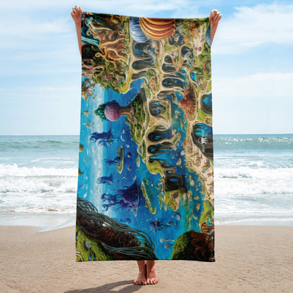 Beach Towel- Fantasia Lagoon - by Jelly Kvlt