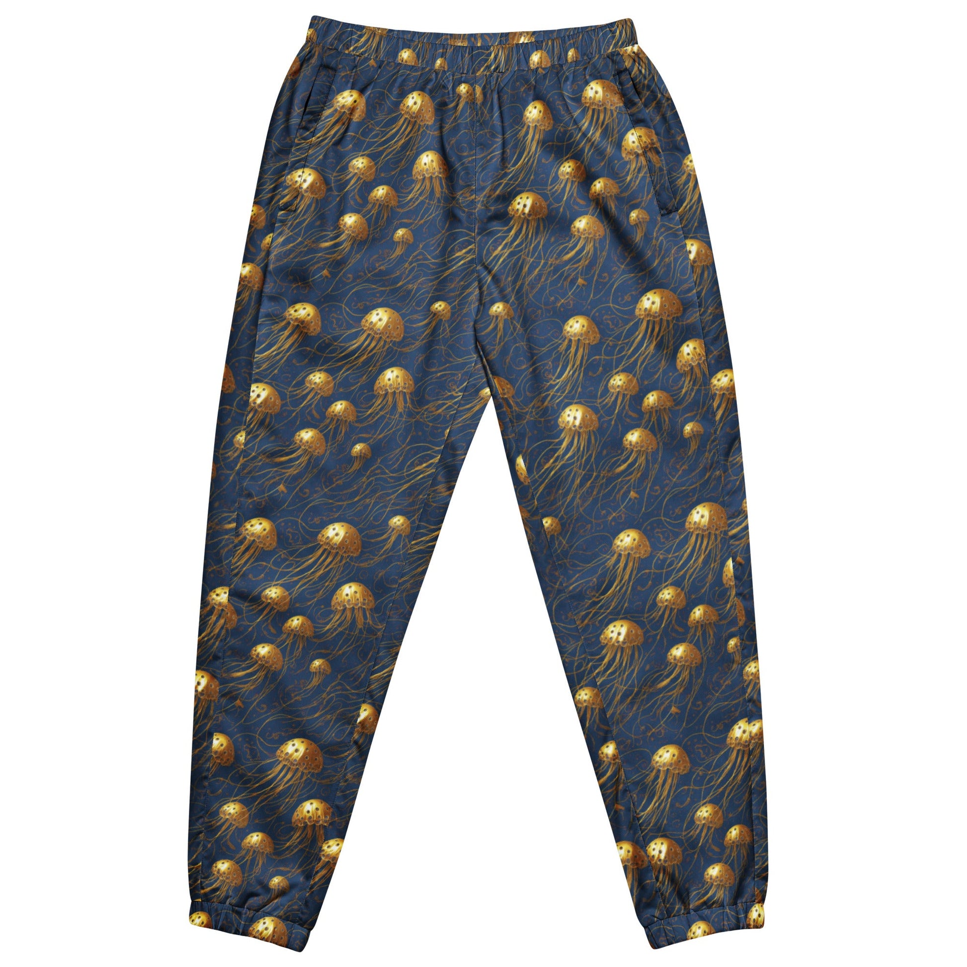 Unisex Track Pants - Blue and Gold Jellyfishes | Jelly Kvlt