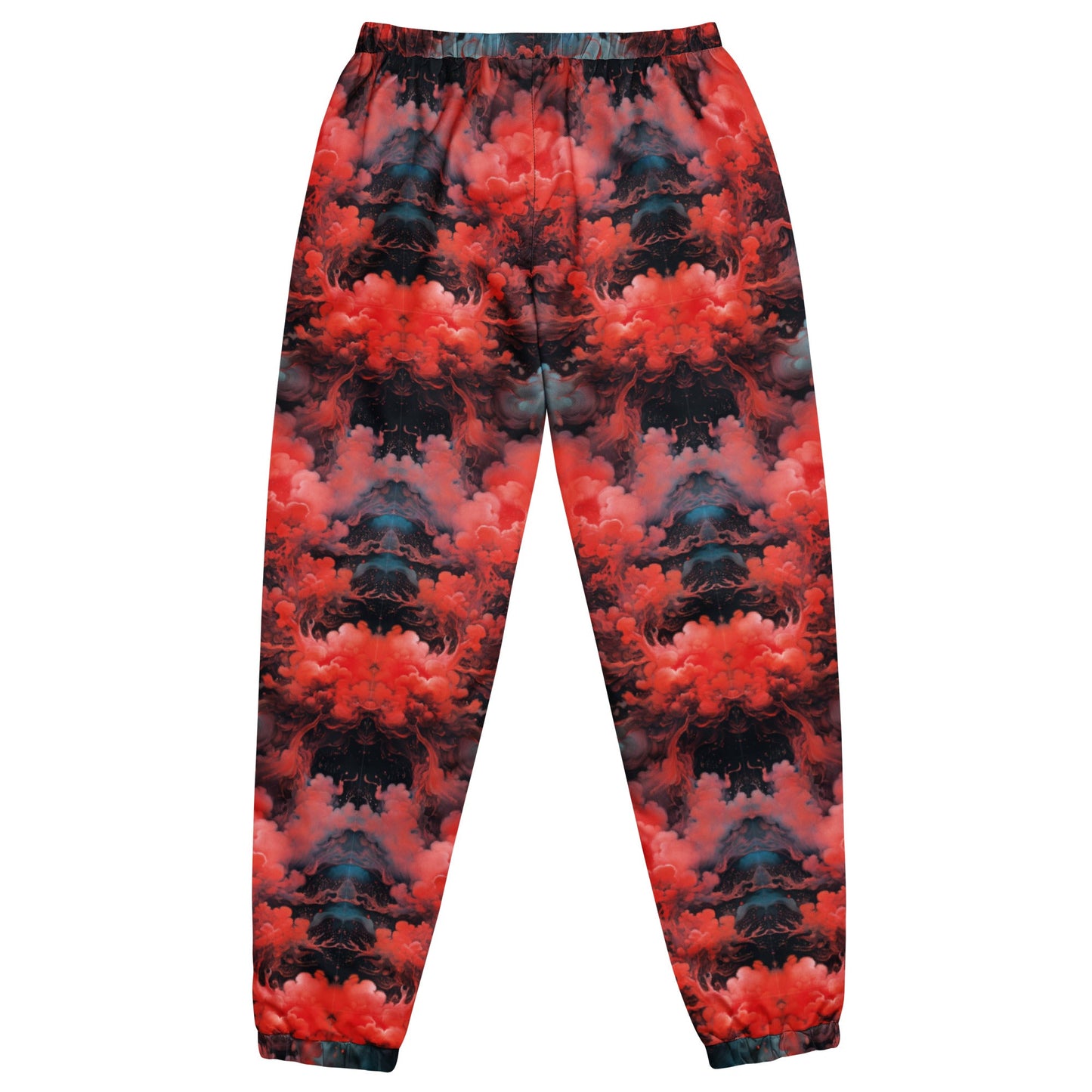 Unisex Track Pants - Ethereal Crimson Flow - Dark | Jelly Kvlt