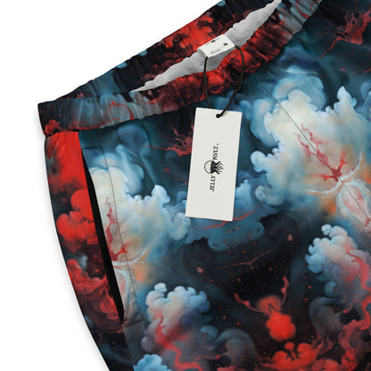 Unisex Track Pants - Ethereal Crimson Flow - Light | Jelly Kvlt