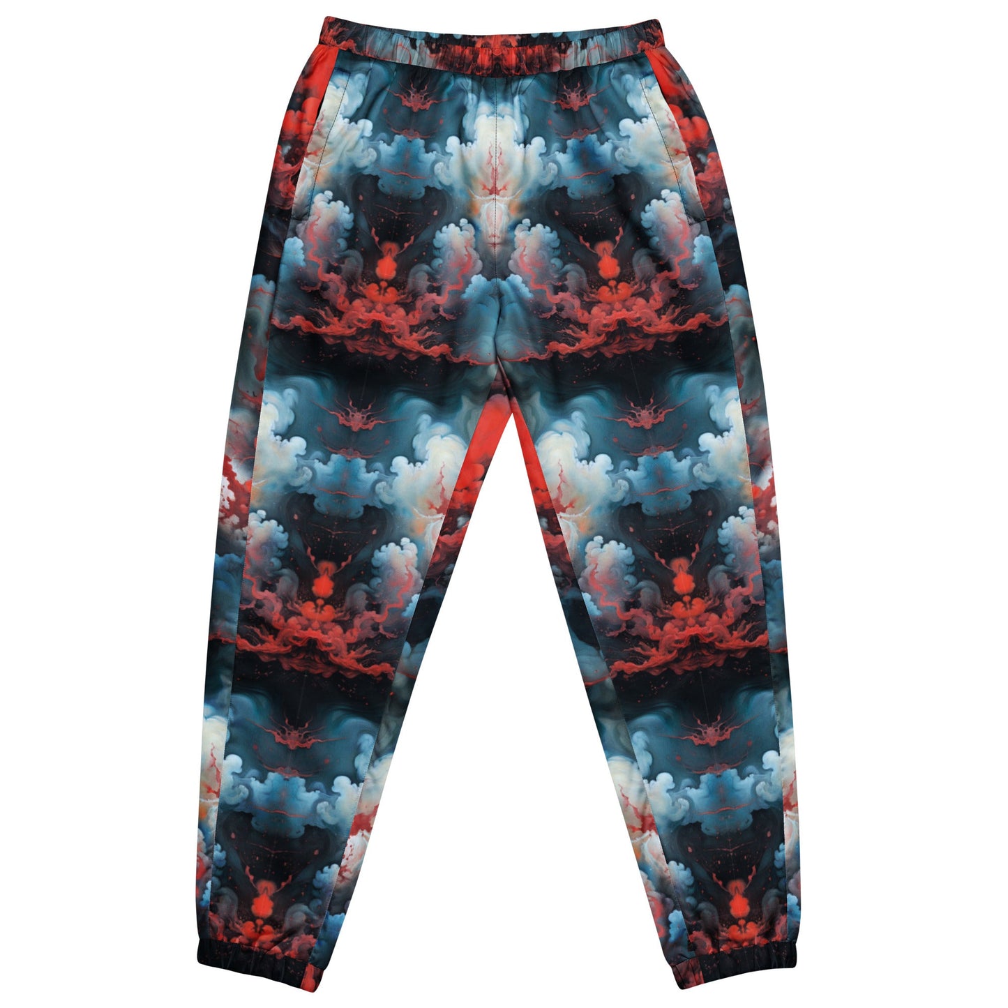 Unisex Track Pants - Ethereal Crimson Flow - Light | Jelly Kvlt