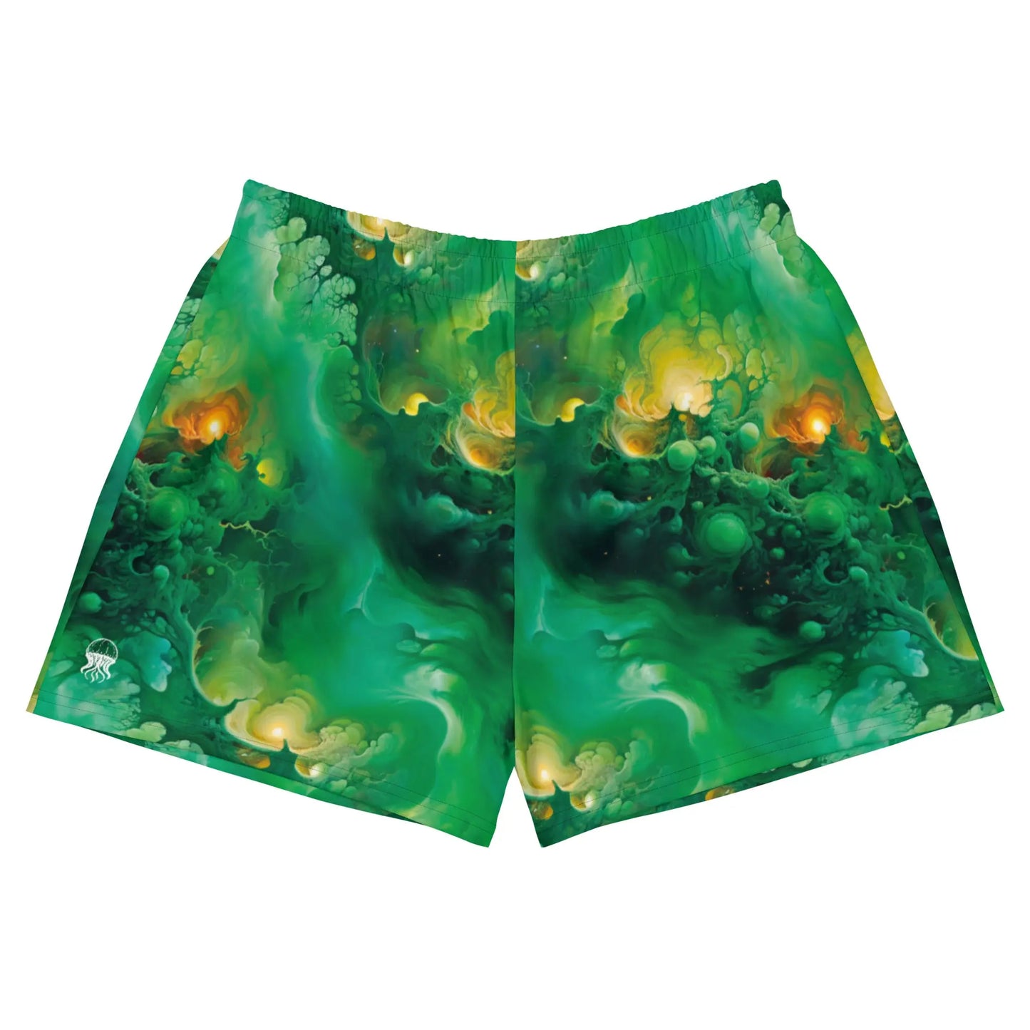 Unisex Athletic Shorts - Viridian Shroud - by Jelly Kvlt