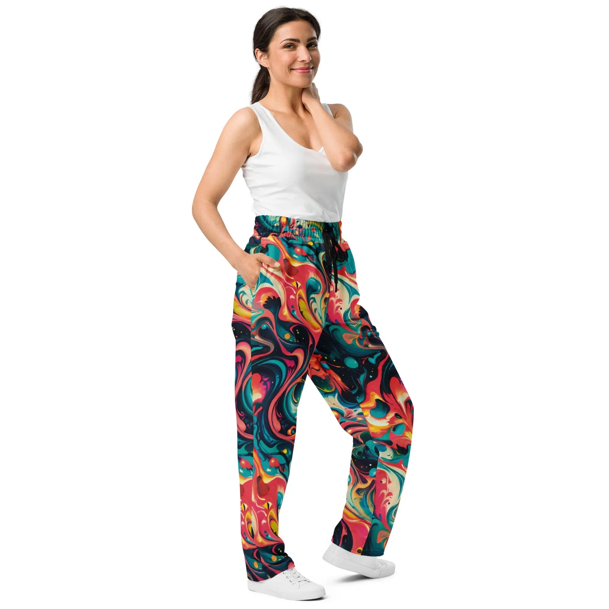 Wide-Leg Joggers - Celestial Splash | Bold & Relaxed Style by Jelly Kvlt