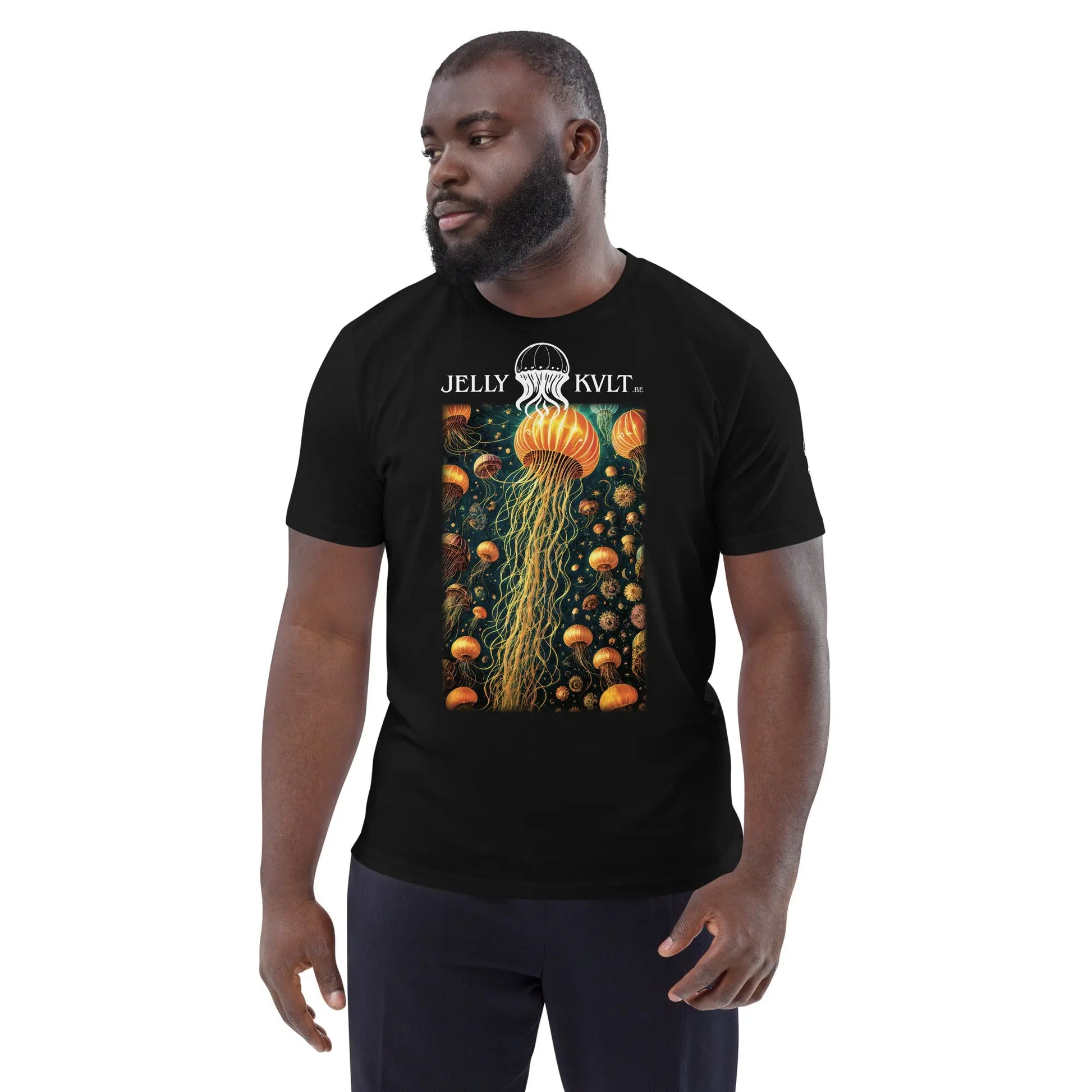 Unisex Organic Cotton T-shirt - Luminous Rendez-vous - by Jelly Kvlt