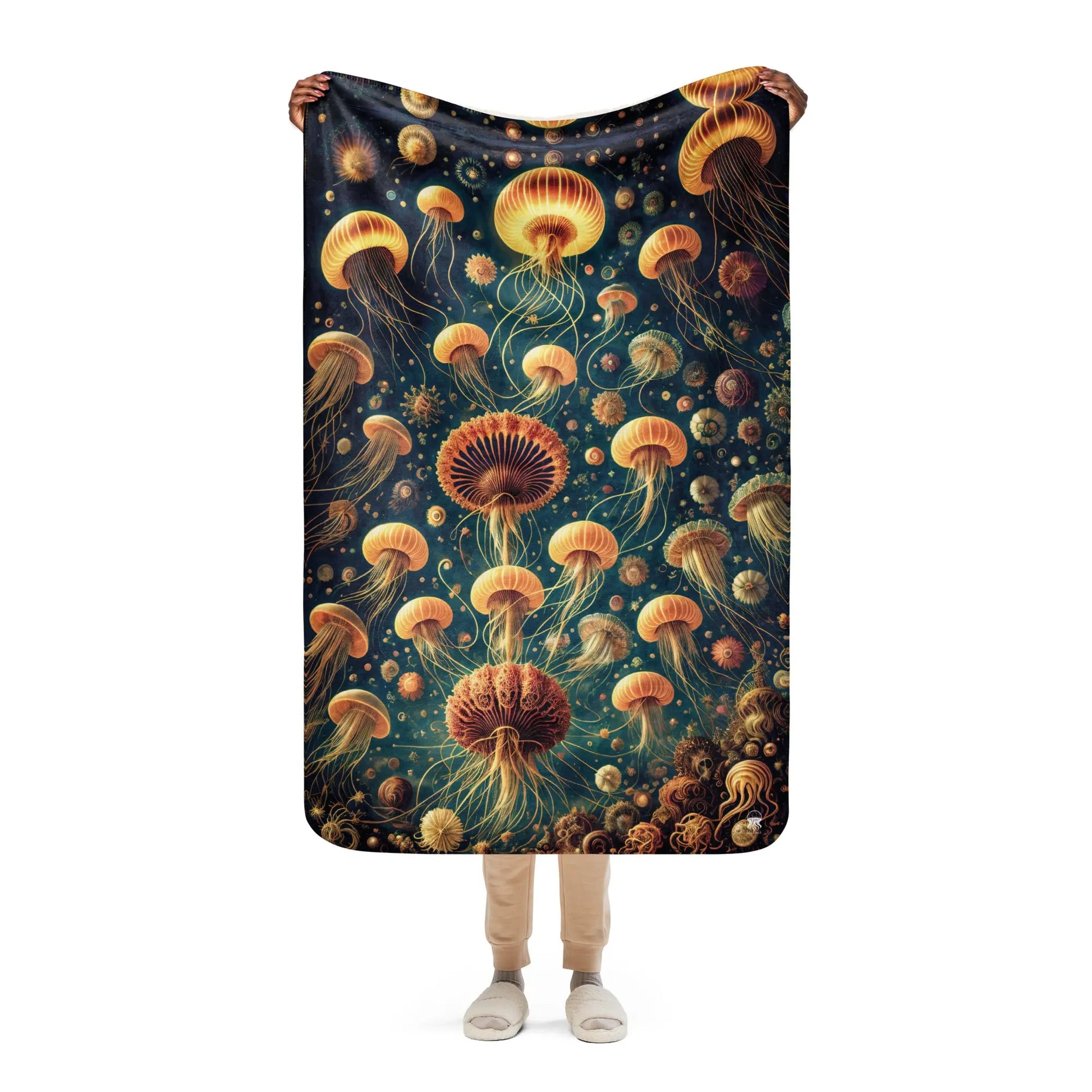 Warm Sherpa Fleece Blanket - Eldritch Ballet - by Jelly Kvlt