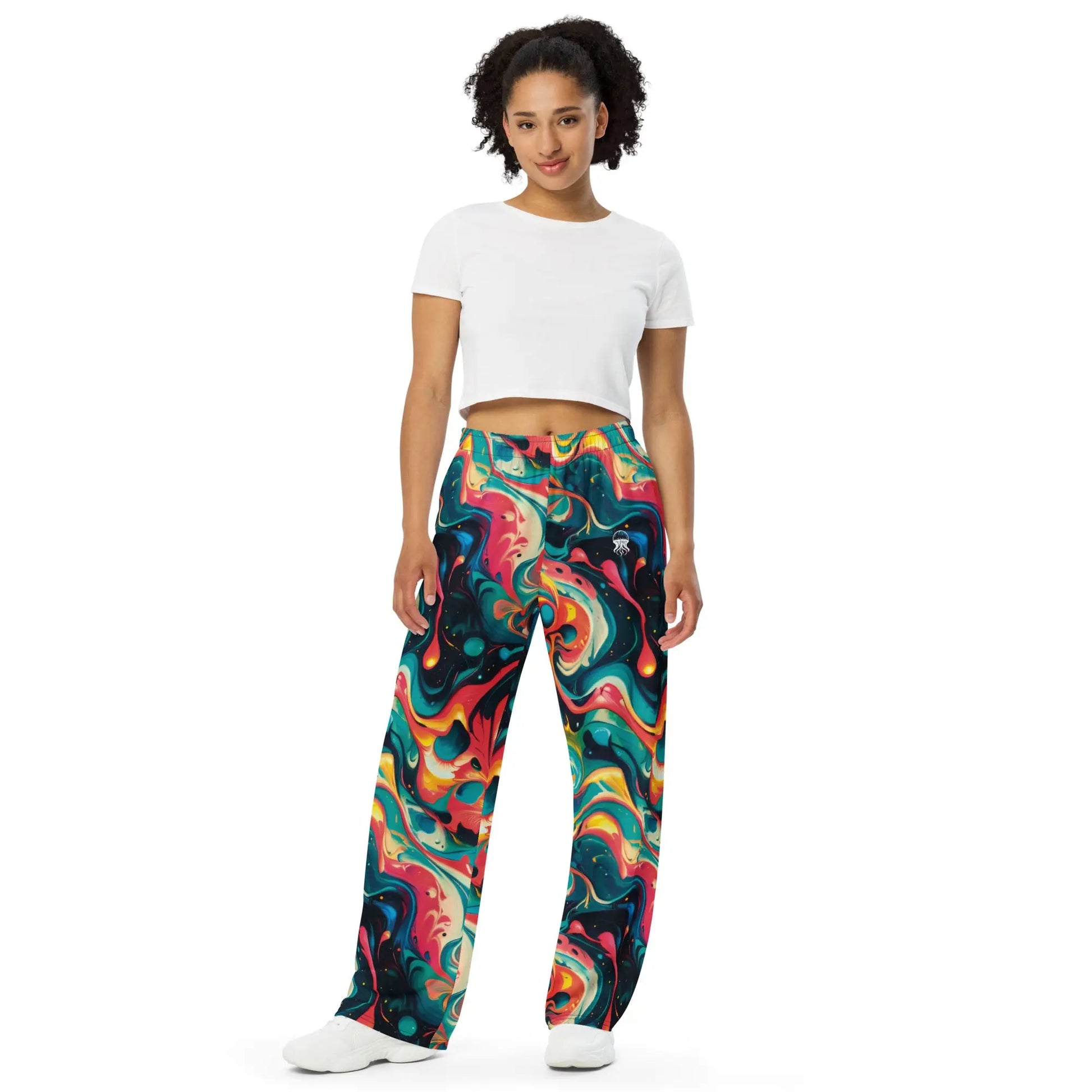 Unisex Wide-Leg Pants - Celestial Splash | Bold & Relaxed by Jelly Kvlt