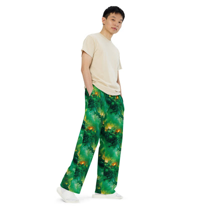 Wide-leg pants - Viridian Shroud Jelly Kvlt