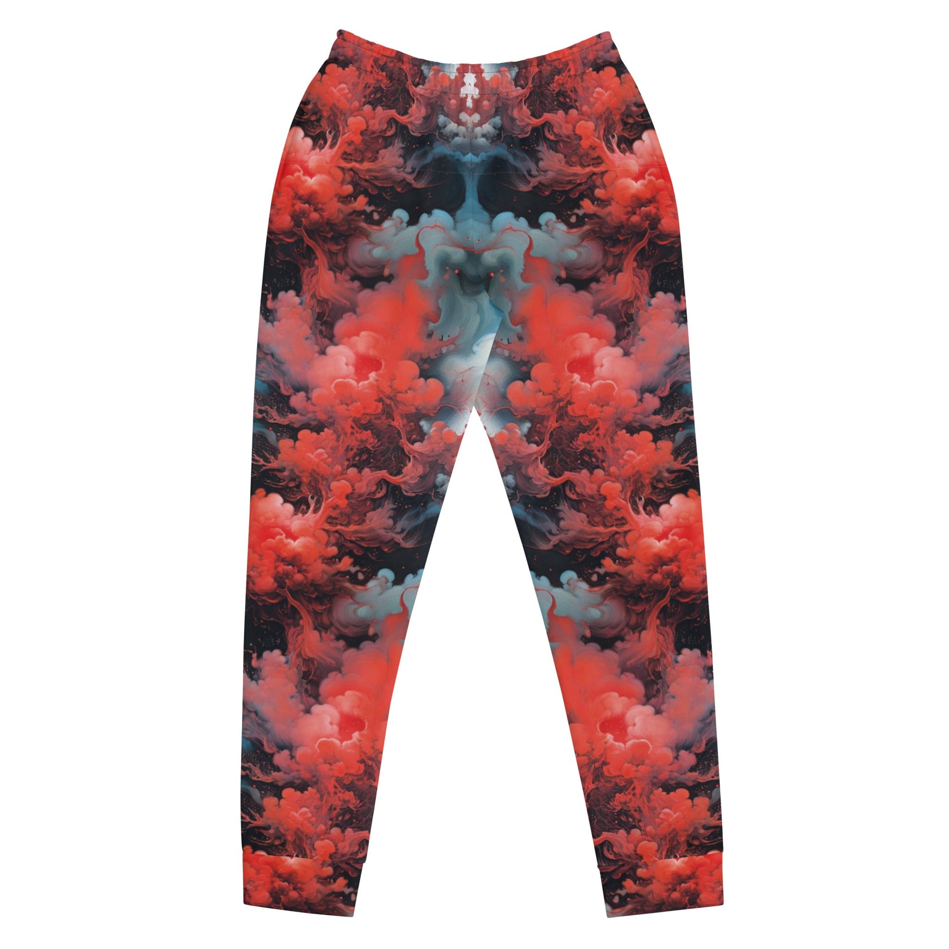 Women's Joggers - Ethereal Crimson Flow - Dark - by Jelly Kvlt