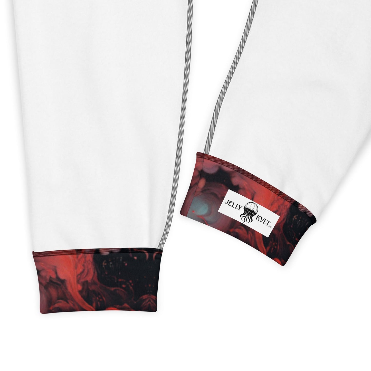 Women's Joggers - Ethereal Crimson Flow - Dark - by Jelly Kvlt