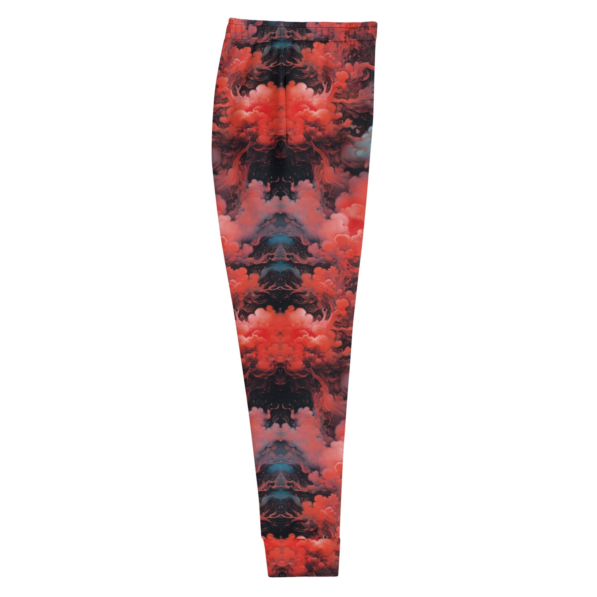 Women's Joggers - Ethereal Crimson Flow - Dark - by Jelly Kvlt