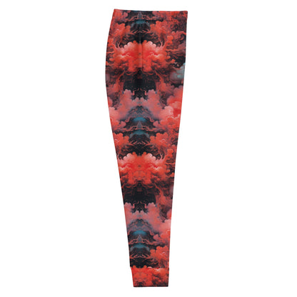 Women's Joggers - Ethereal Crimson Flow - Dark - by Jelly Kvlt