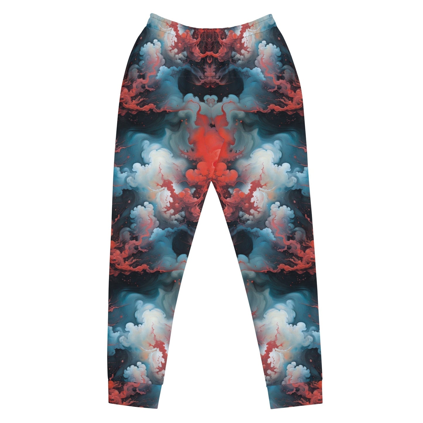 Women’s Comfortable Joggers - Ethereal Crimson Flow - Light - by Jelly Kvlt