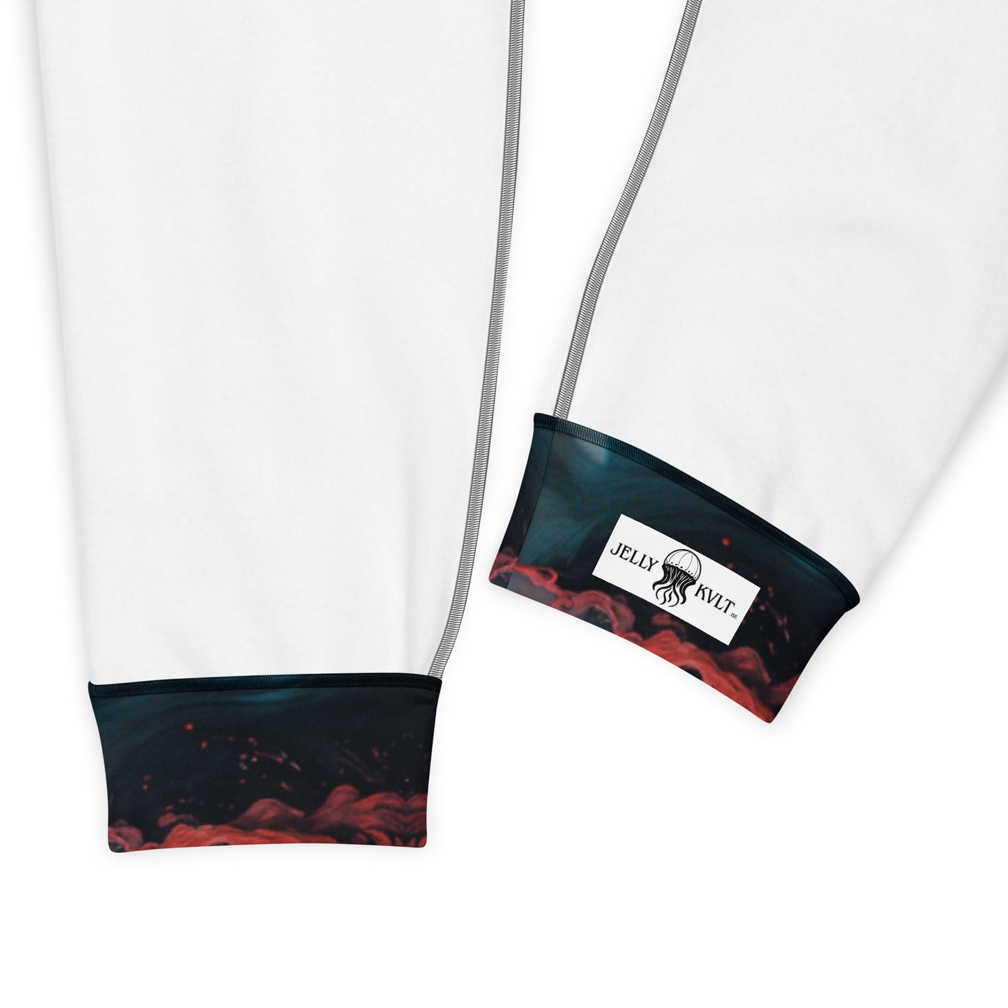 Women’s Comfortable Joggers - Ethereal Crimson Flow - Light - by Jelly Kvlt