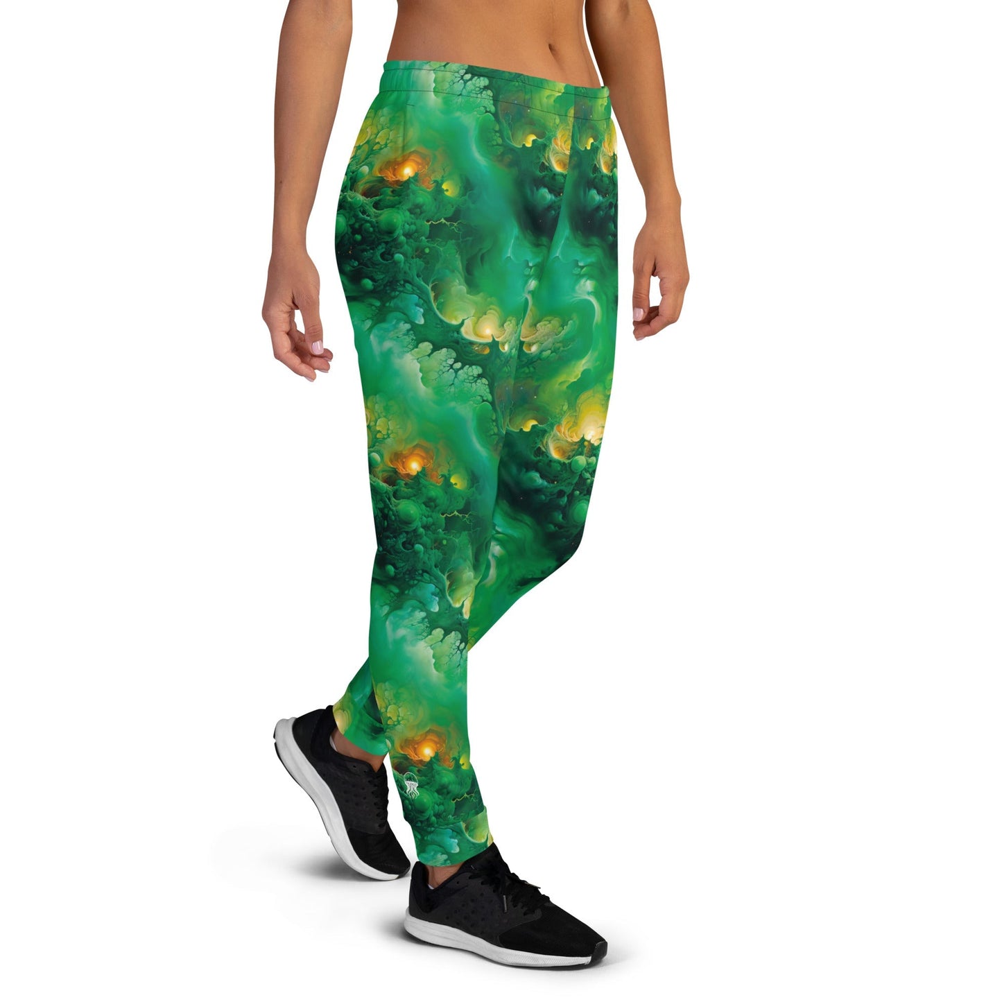 Women's Comfortable Joggers - Viridian Shroud - by Jelly Kvlt