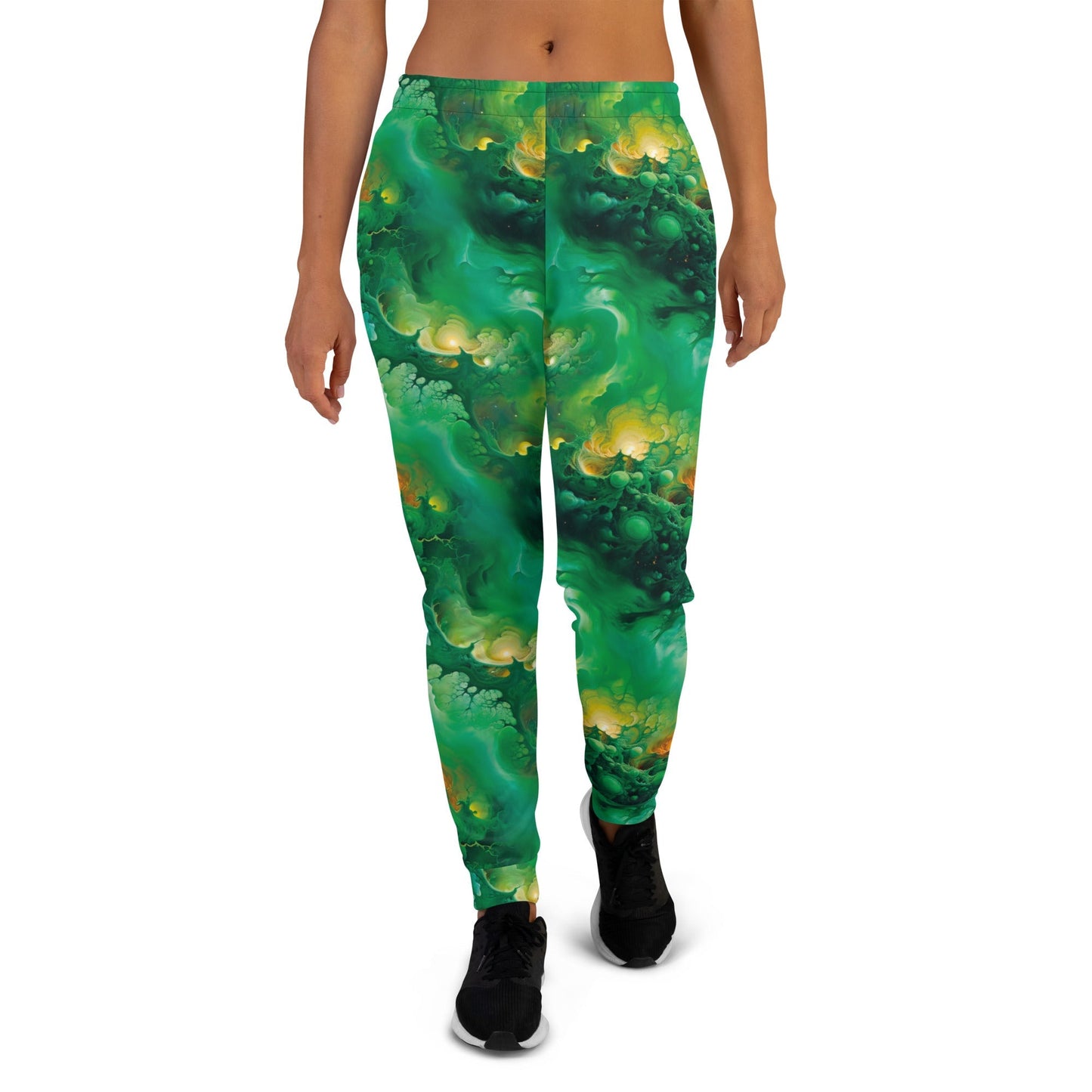 Women's Comfortable Joggers - Viridian Shroud - by Jelly Kvlt