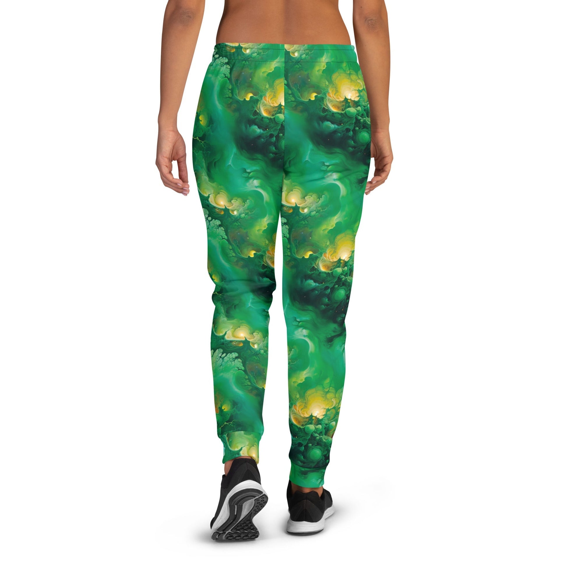 Women's Comfortable Joggers - Viridian Shroud - by Jelly Kvlt