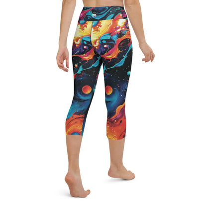 Yoga Capri Leggings - Astral Tempest - by Jelly Kvlt