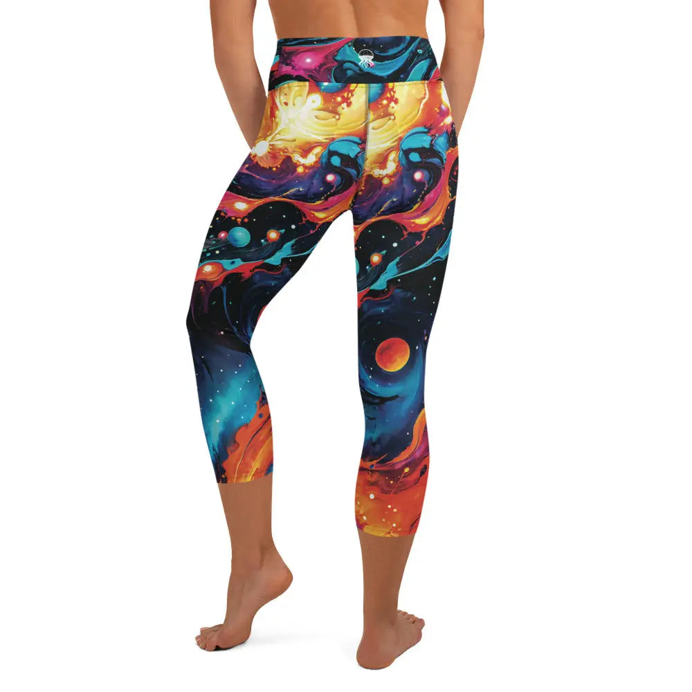 Yoga Capri Leggings - Astral Tempest - by Jelly Kvlt