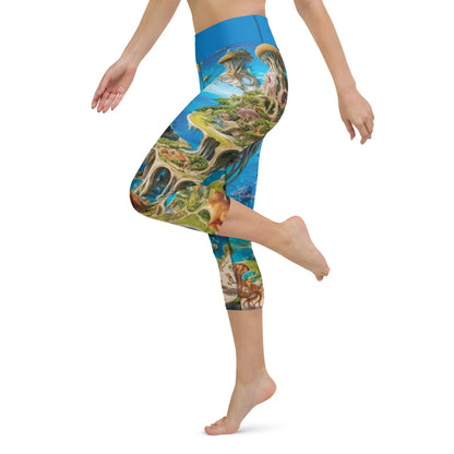 Yoga Capri Leggings - Fantasia Lagoon Jelly Kvlt