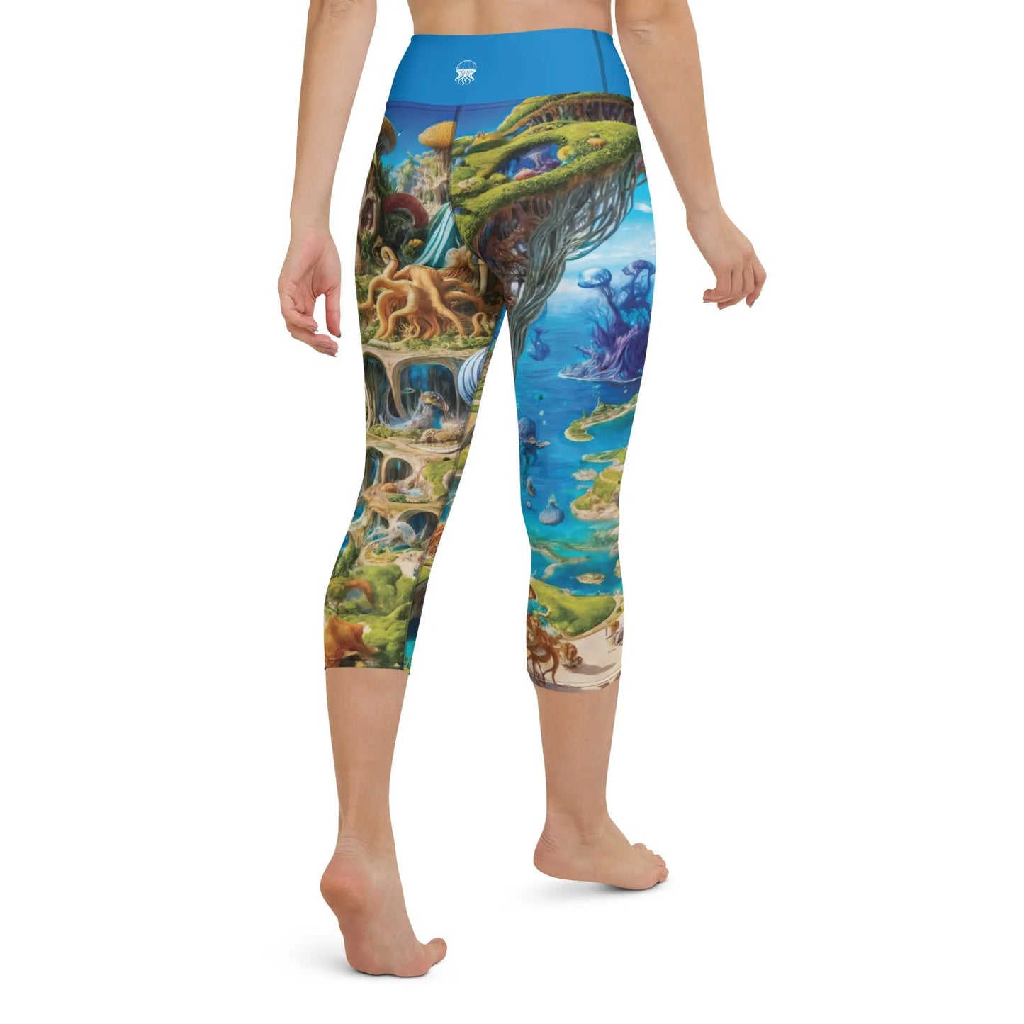 Yoga Capri Leggings - Fantasia Lagoon Jelly Kvlt