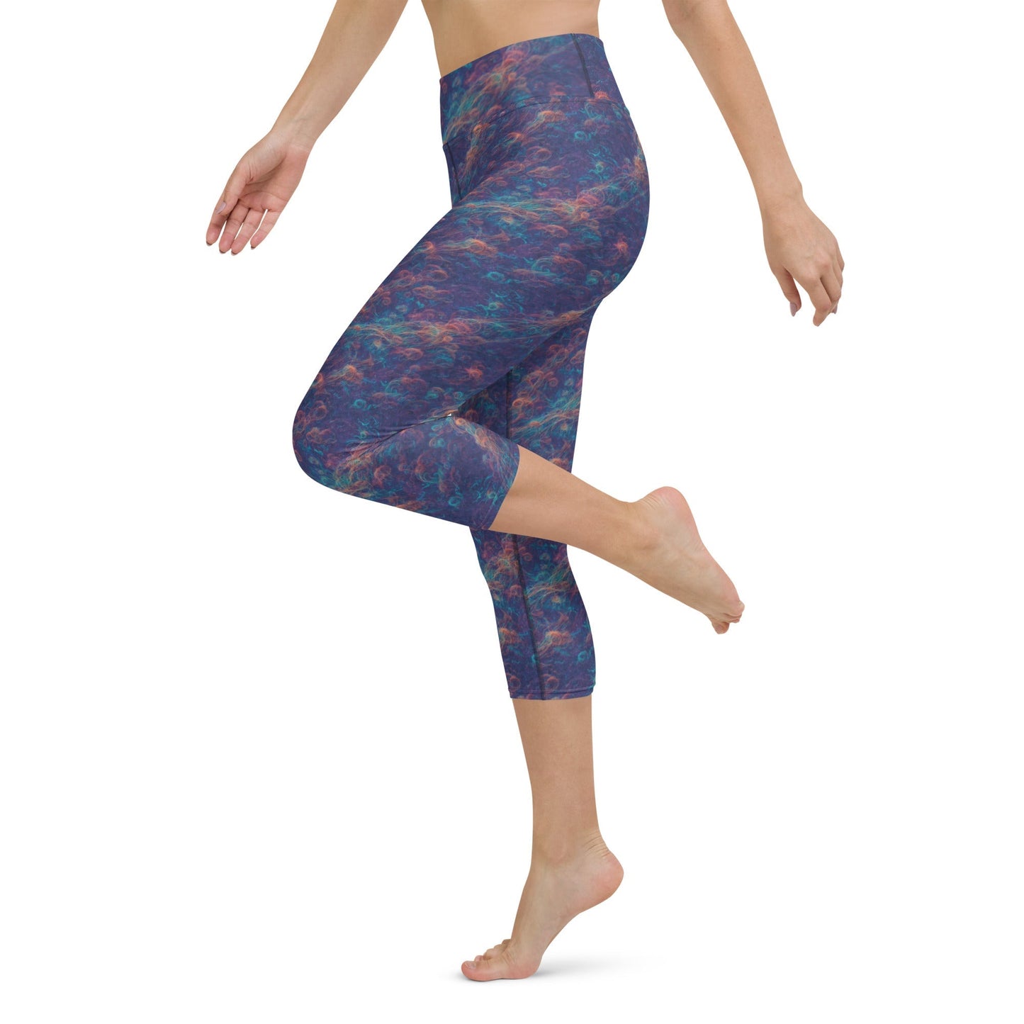 Yoga Capri Leggings - Galactic Tangle - by Jelly Kvlt