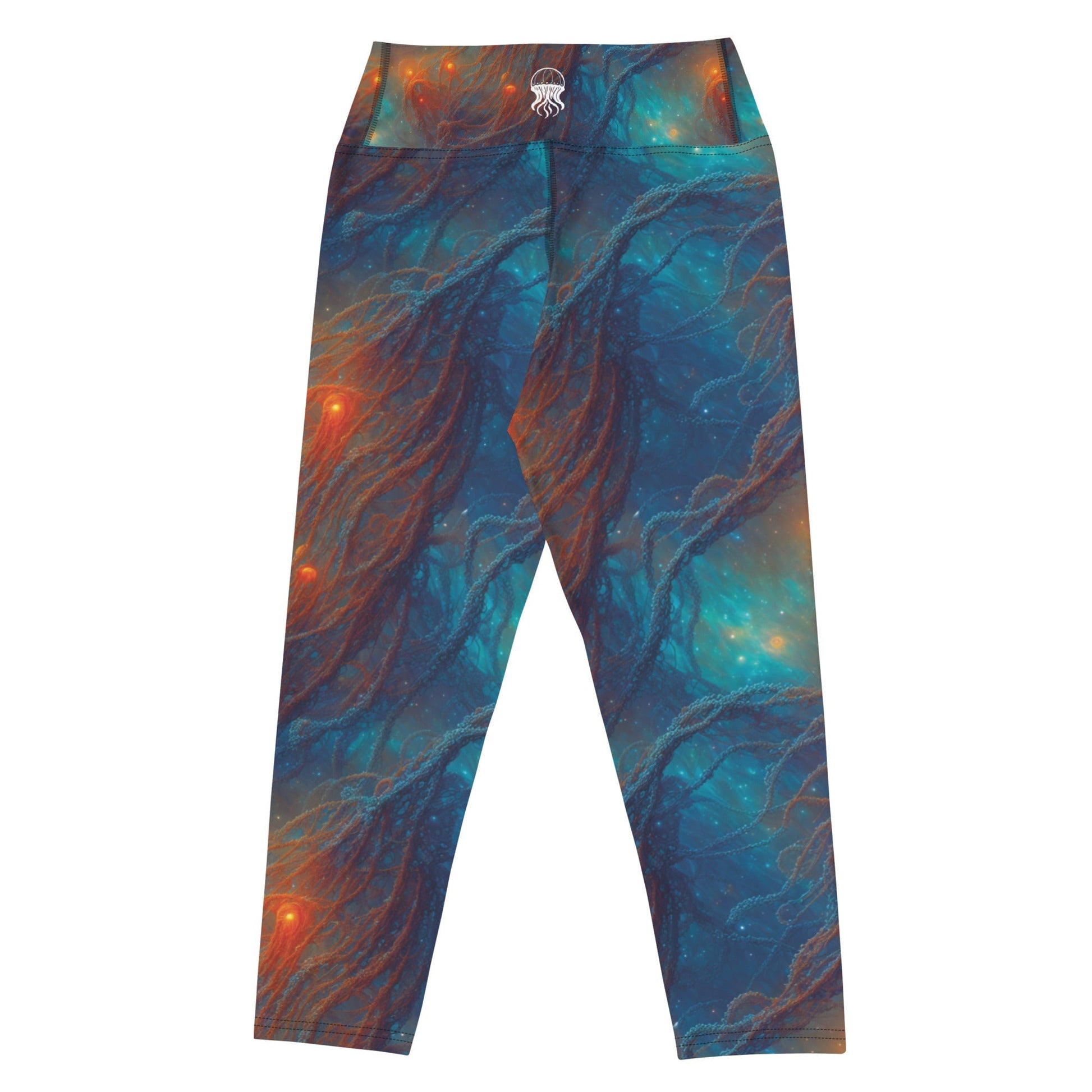 Yoga Capri Leggings - Nebular Nexus - by Jelly Kvlt