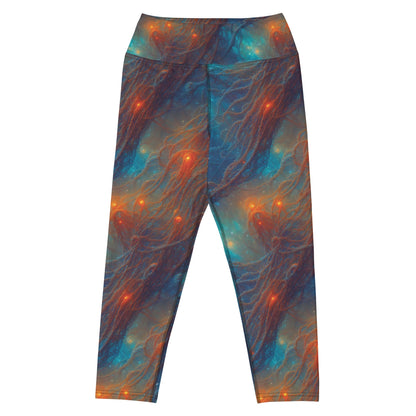 Yoga Capri Leggings - Nebular Nexus - by Jelly Kvlt