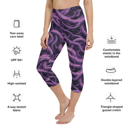 Yoga Capri Leggings - Void Reach - by Jelly Kvlt