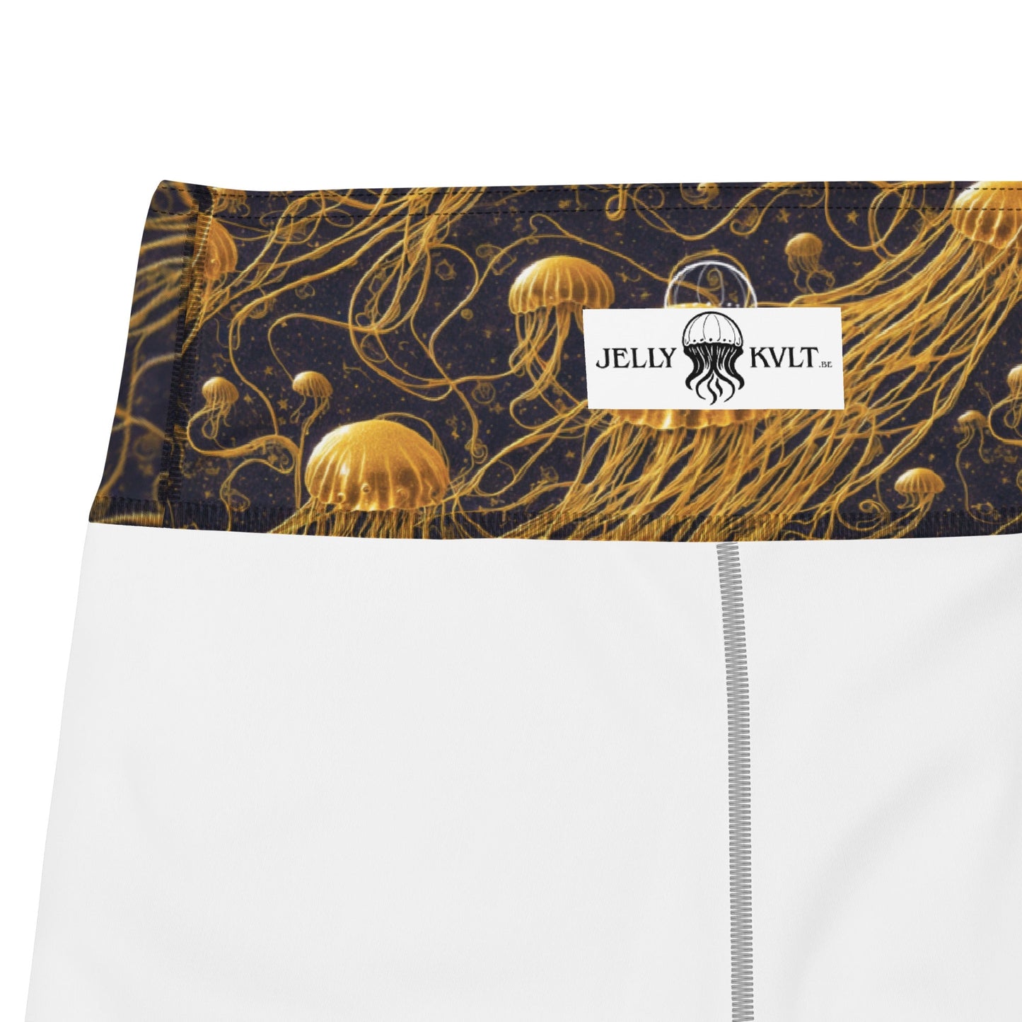 Yoga Leggings - Black and Gold Jellyfishes | Jelly Kvlt