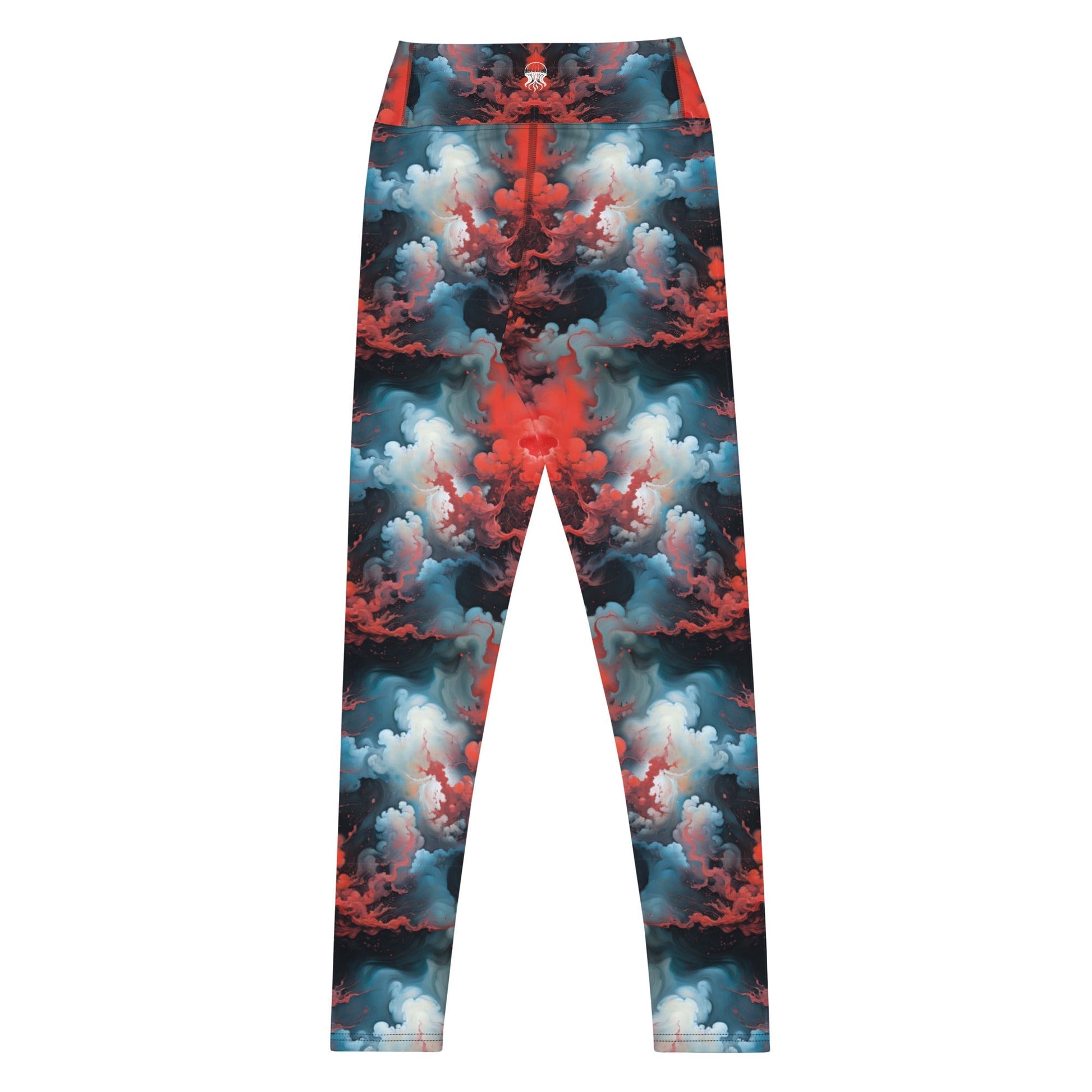 Yoga Leggings - Ethereal Crimson Flow - Light Jelly Kvlt