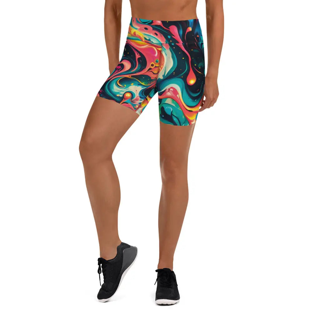 Yoga Shorts - Celestial Splash | Flexible & Stylish by Jelly Kvlt