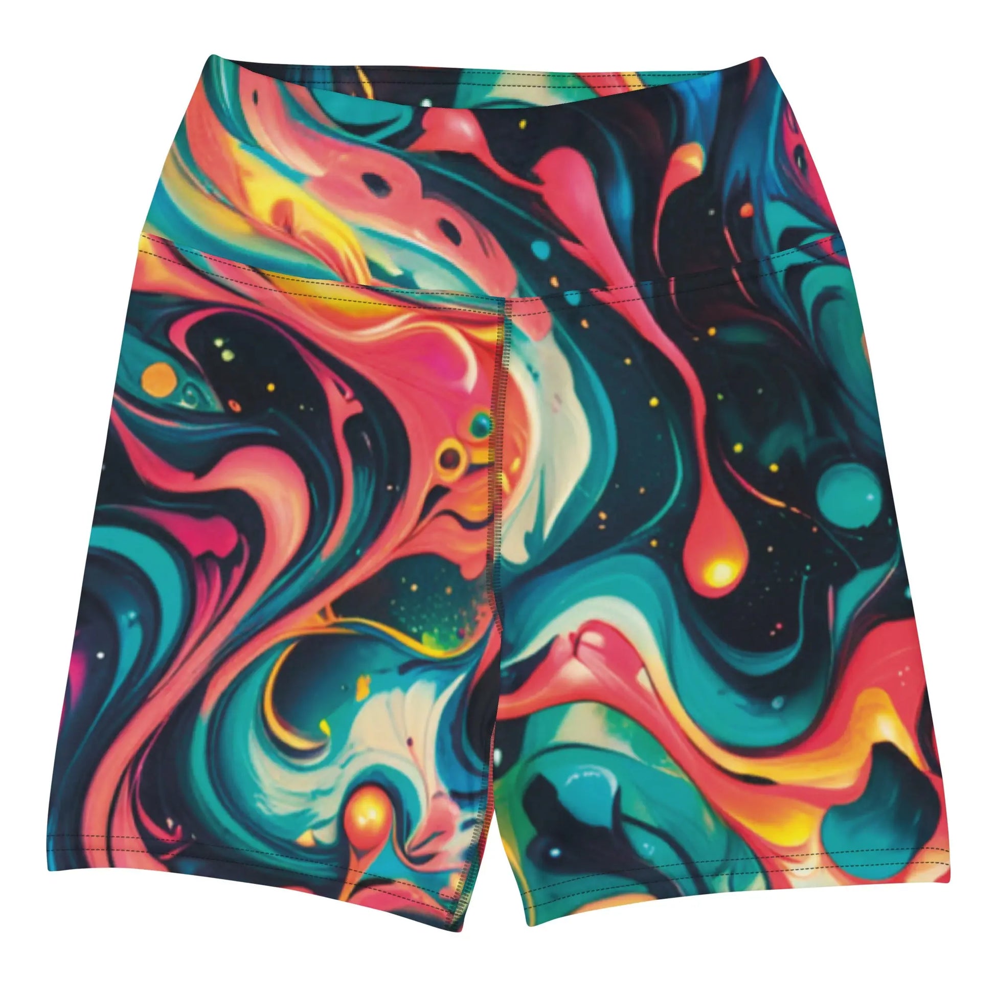 Yoga Shorts - Celestial Splash | Flexible & Stylish by Jelly Kvlt