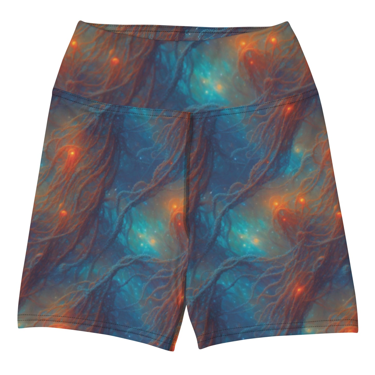 Yoga Shorts - Nebular Nexus - by Jelly Kvlt