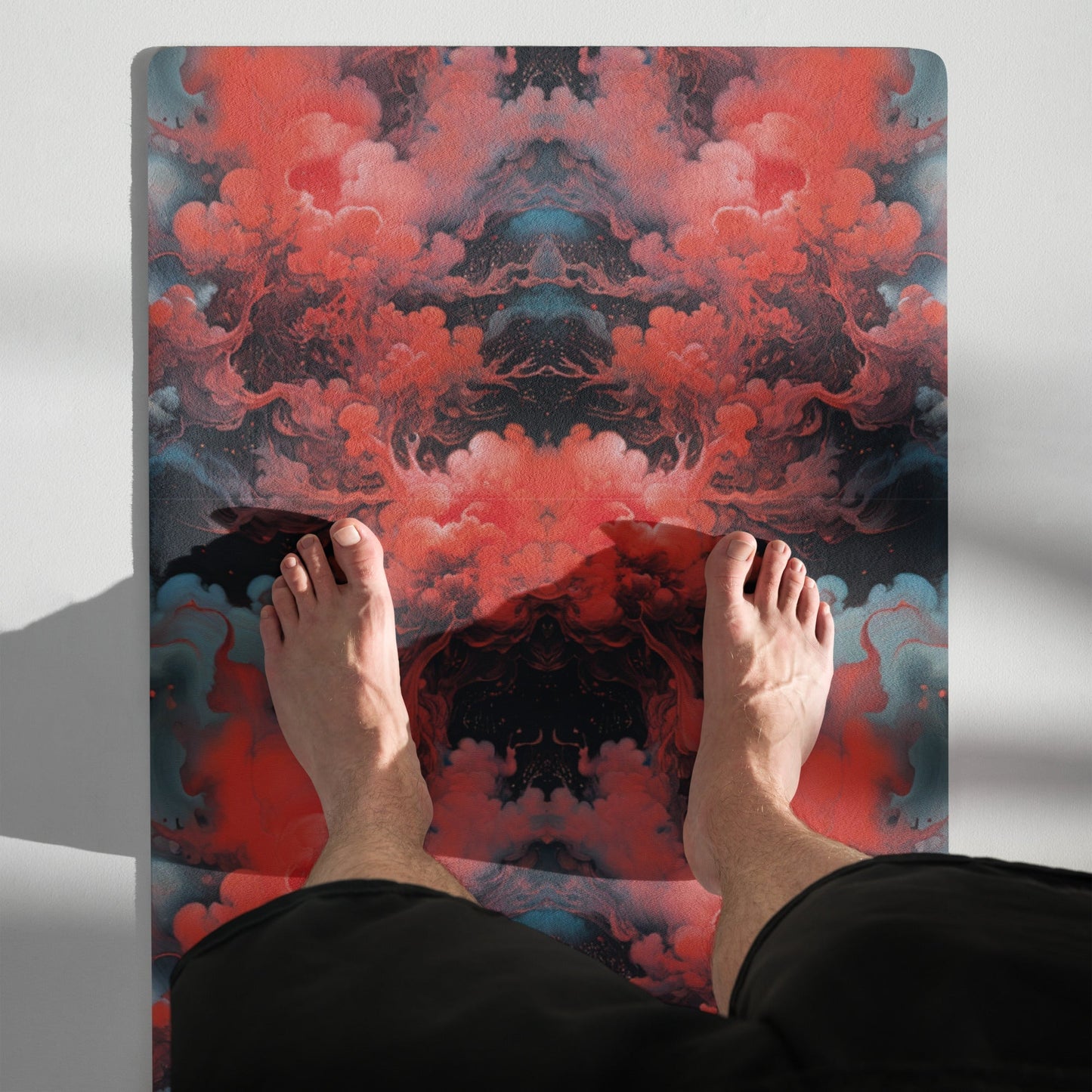 Yoga mat - Ethereal Crimson Flow - Dark Jelly Kvlt