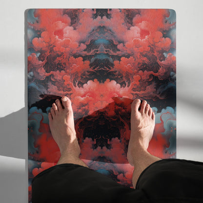 Yoga mat - Ethereal Crimson Flow - Dark Jelly Kvlt