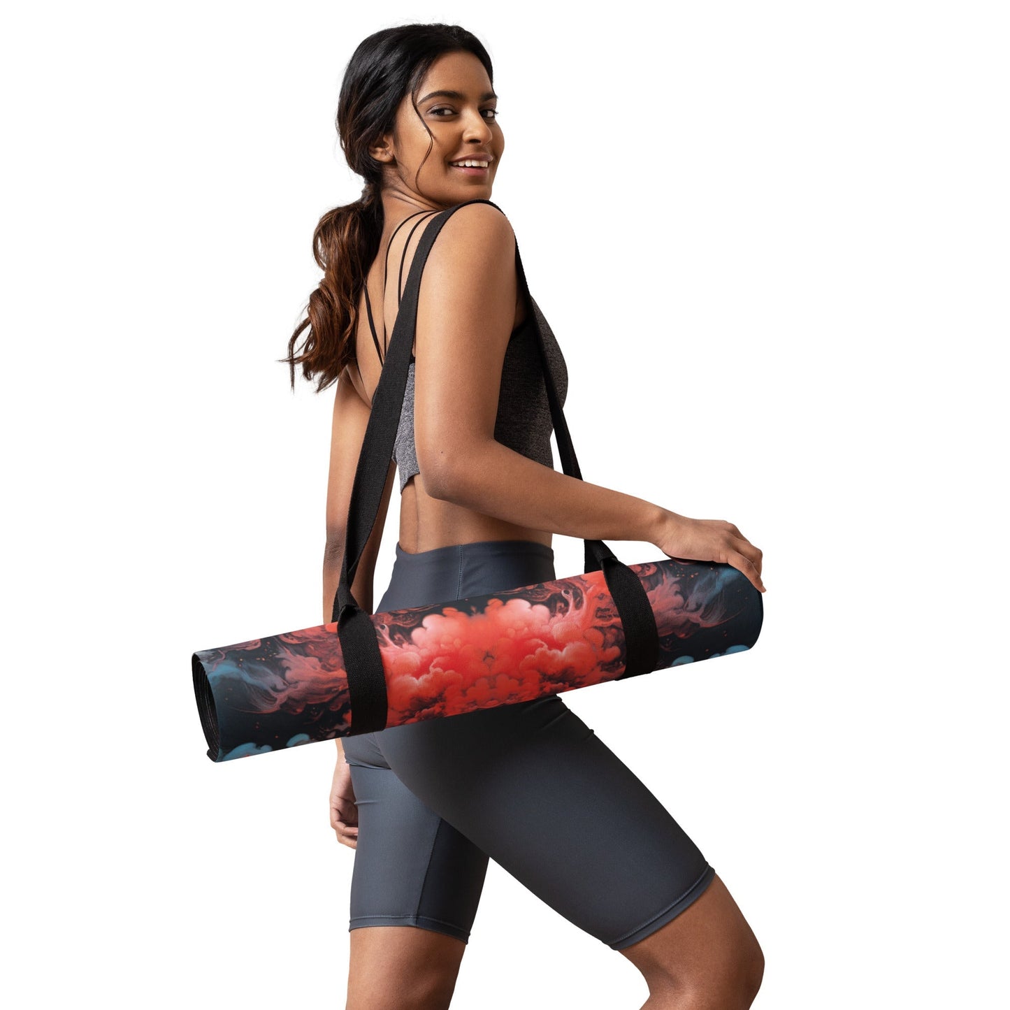 Yoga mat - Ethereal Crimson Flow - Dark Jelly Kvlt