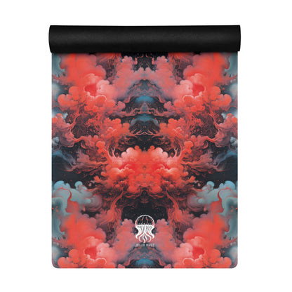 Yoga mat - Ethereal Crimson Flow - Dark Jelly Kvlt