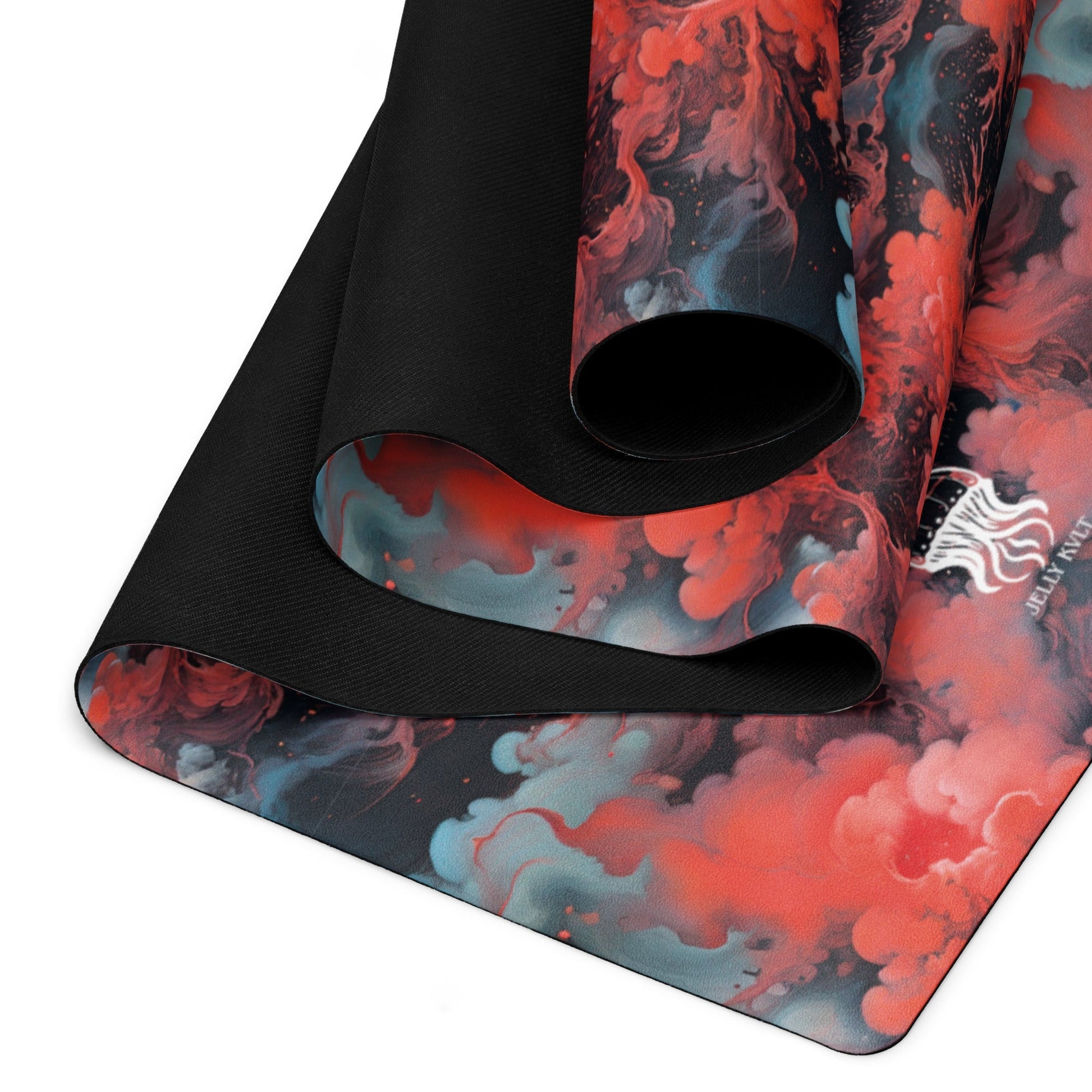 Yoga mat - Ethereal Crimson Flow - Dark Jelly Kvlt