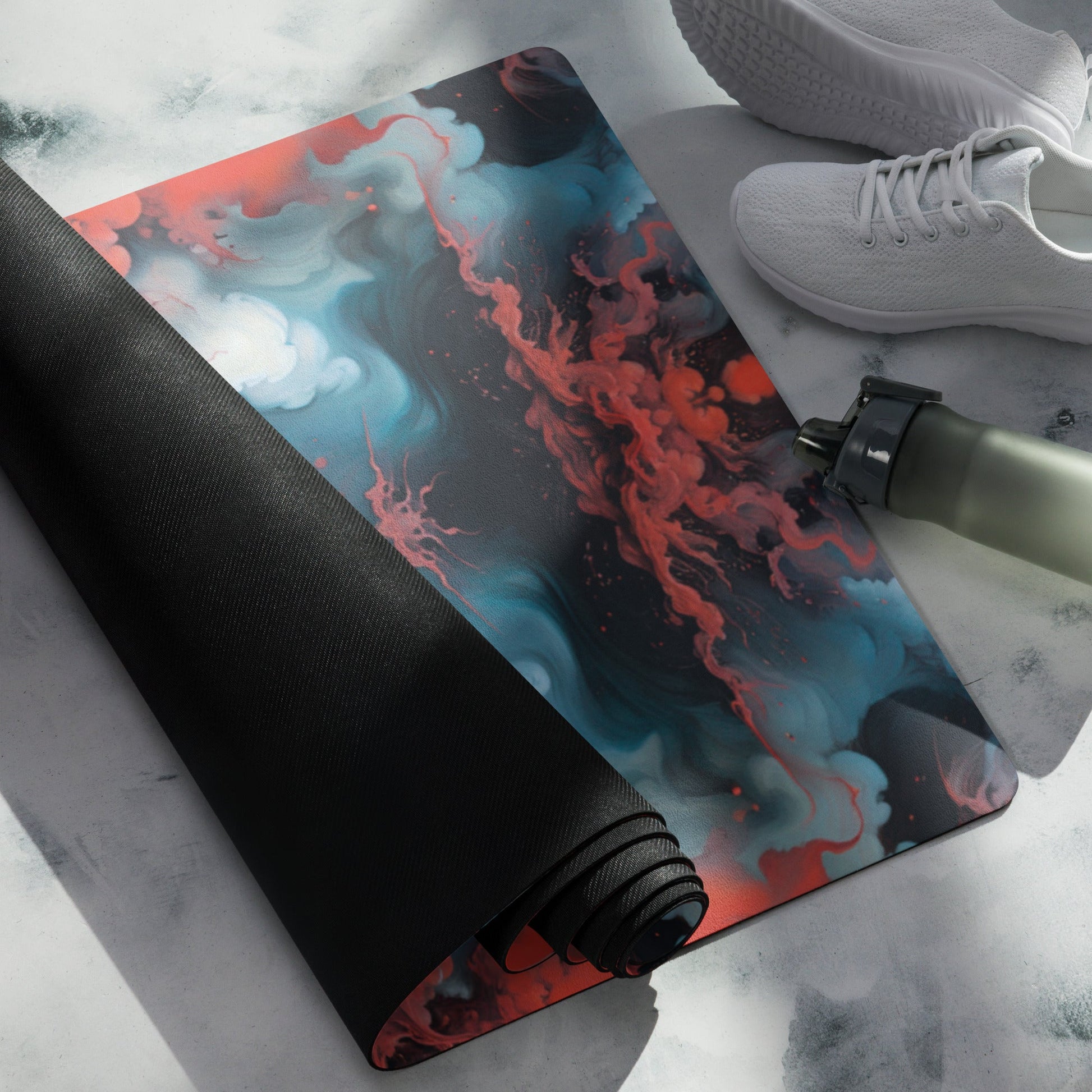 Yoga mat - Ethereal Crimson Flow - Light Jelly Kvlt