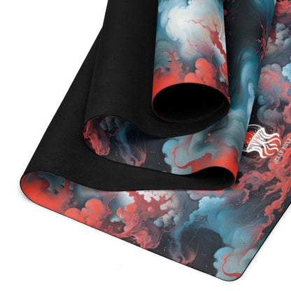 Yoga mat - Ethereal Crimson Flow - Light Jelly Kvlt