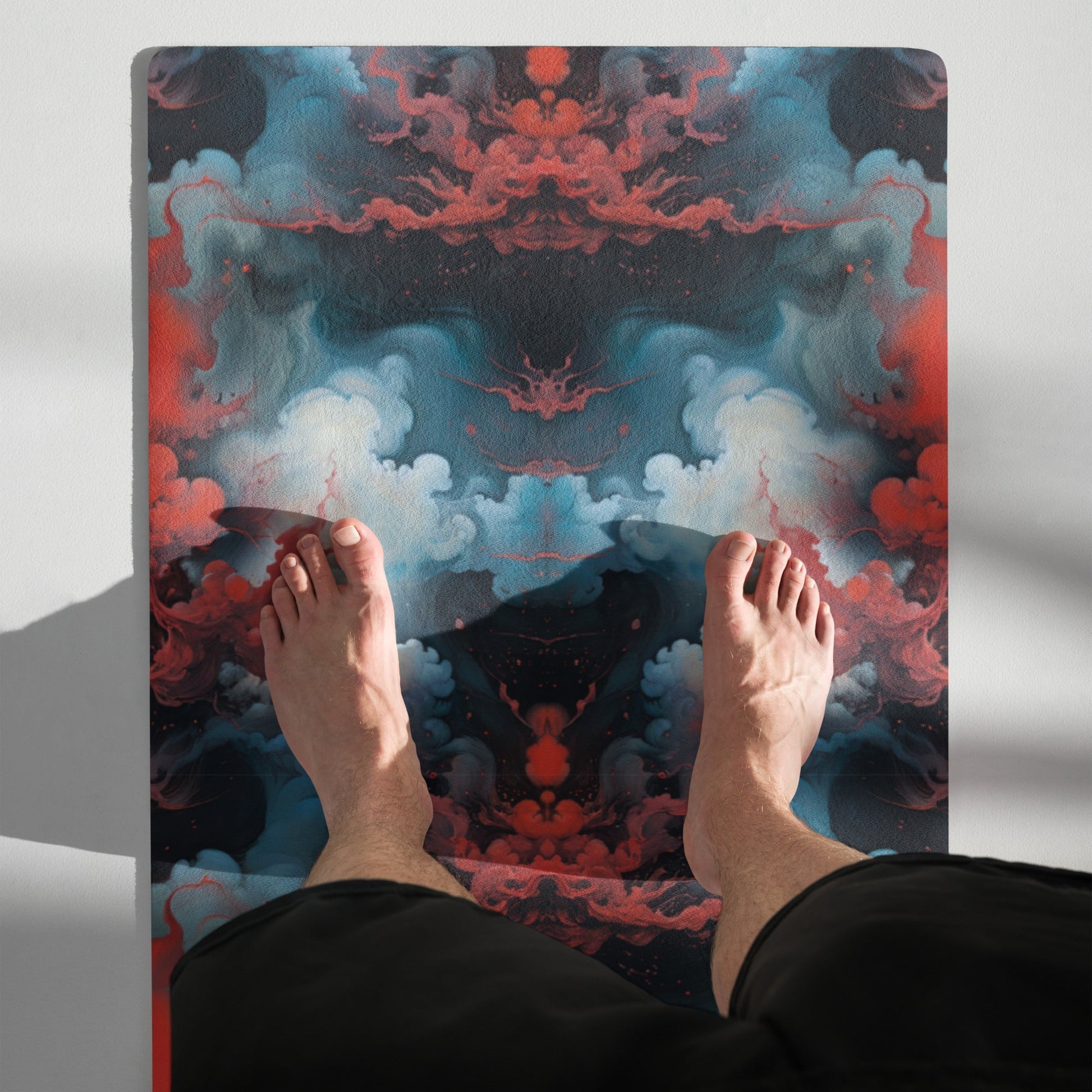 Yoga mat - Ethereal Crimson Flow - Light Jelly Kvlt