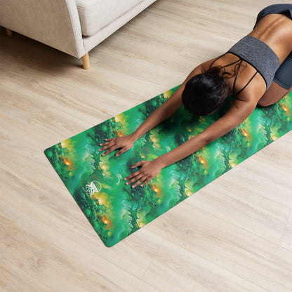 Yoga mat - Viridian Shroud - by Jelly Kvlt