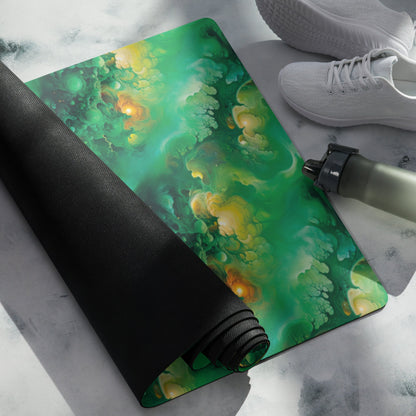 Yoga mat - Viridian Shroud - by Jelly Kvlt