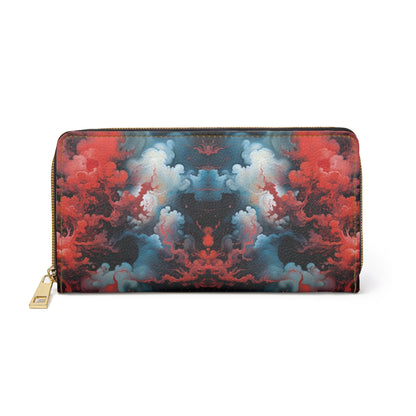 Zipper Wallet - Ethereal Crimson Flow - Light - by Jelly Kvlt